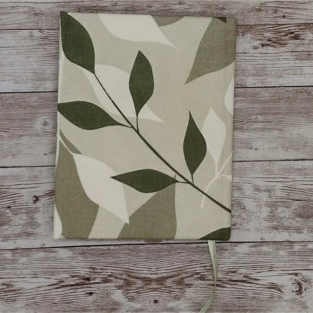 Grey Fabric Cover Journal, Repurposed Book Journal, Rebound Book Notebook